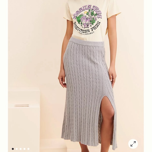 W28.30 Current Air Cable sweater Knit A-Line Skirt - Picture 1 of 9